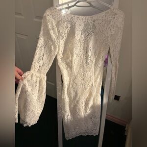 MARCIANO (by GUESS) WHITE LACE DRESS WITH UNDERNEATH SLIP DRESS